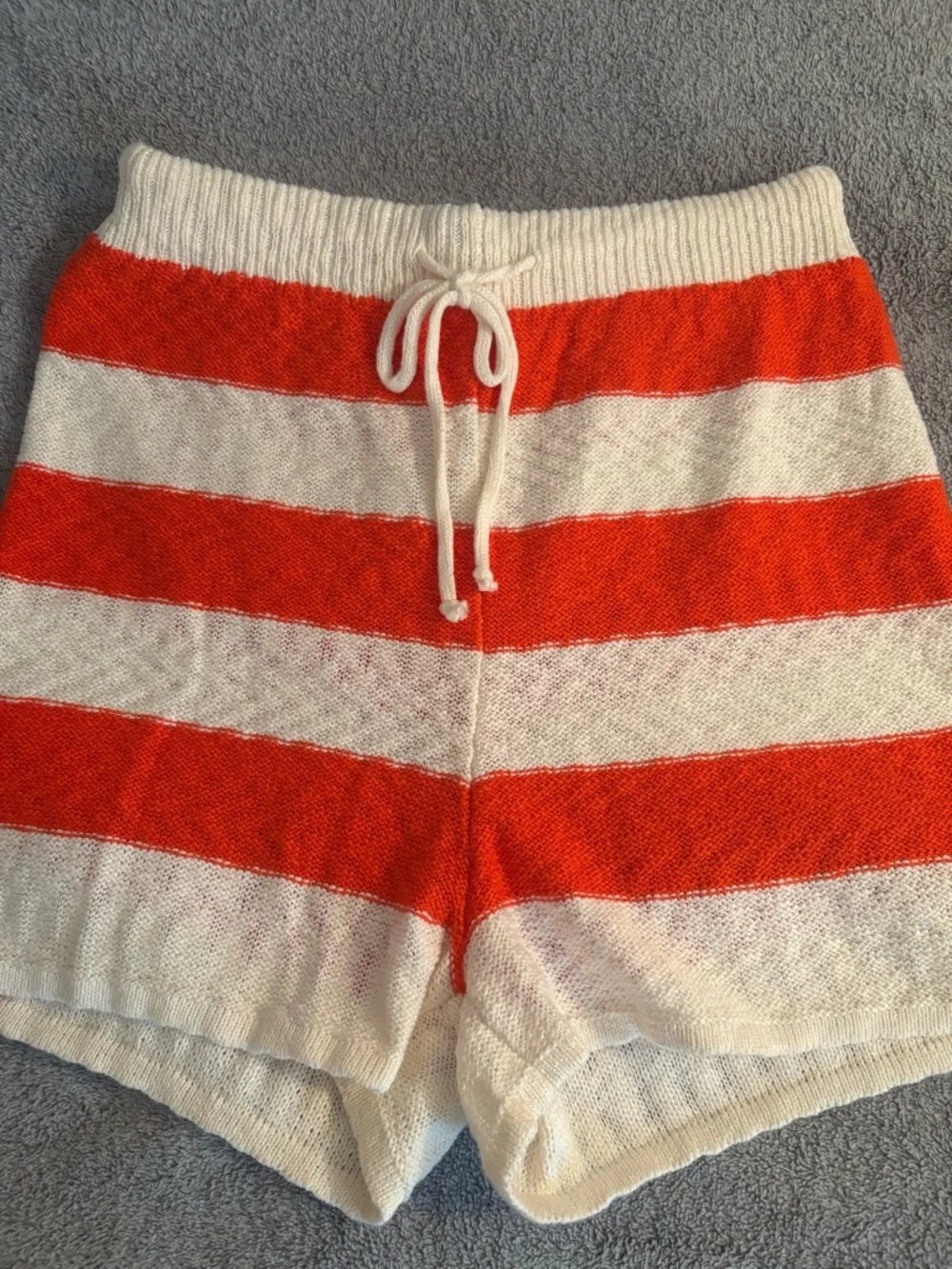 Double Zero Spicy Small Striped Knit Shorts Women’s Beachy Drawstring Small - Picture 2 of 8
